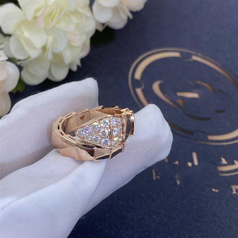 [Shinejoy]SERPENTI RING PINK GOLD DIAMOND