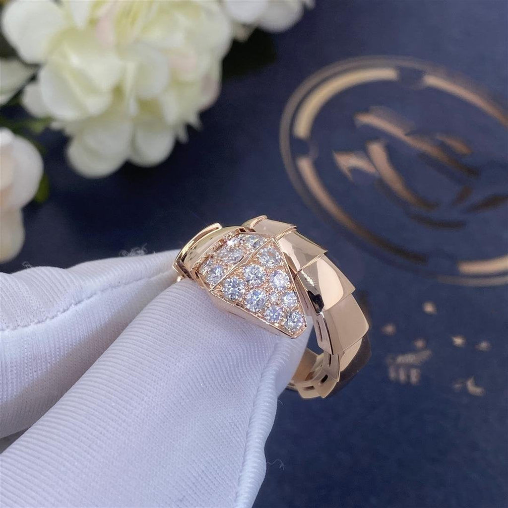 [Shinejoy]SERPENTI RING PINK GOLD DIAMOND