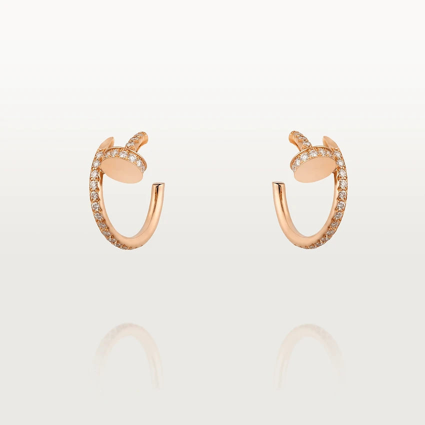 [Shinejoy]JUSTE EARRINGS 12.75MM PINK GOLD DIAMOND