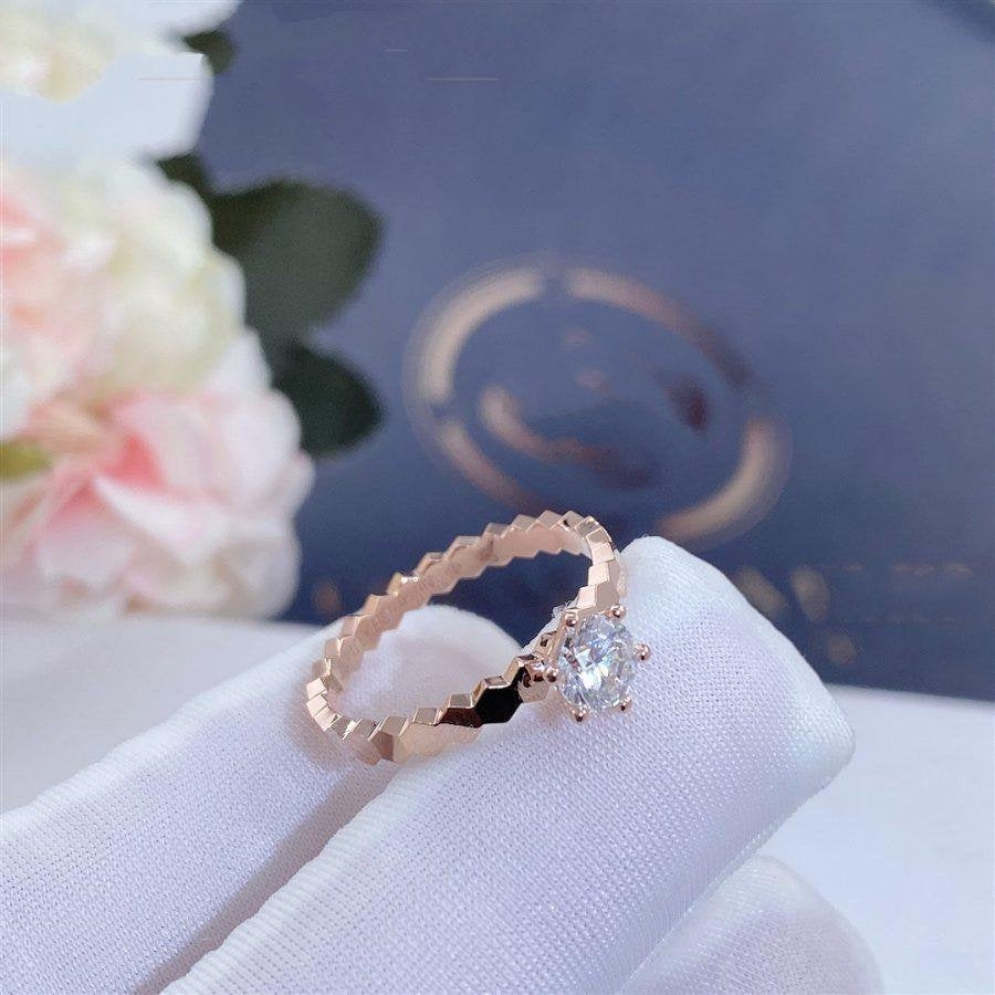 [Shinejoy]BEE LOVE RING PINK GOLD 1 DIAMOND