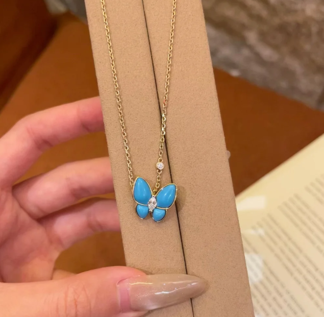[Shinejoy] COLLIER PAPILLON DORÉ ET DIAMANTS
