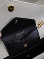 LOULOU MINI 20 EN PEAU DE MOUTON BLANC AVEC ACCESSOIRES DORÉS