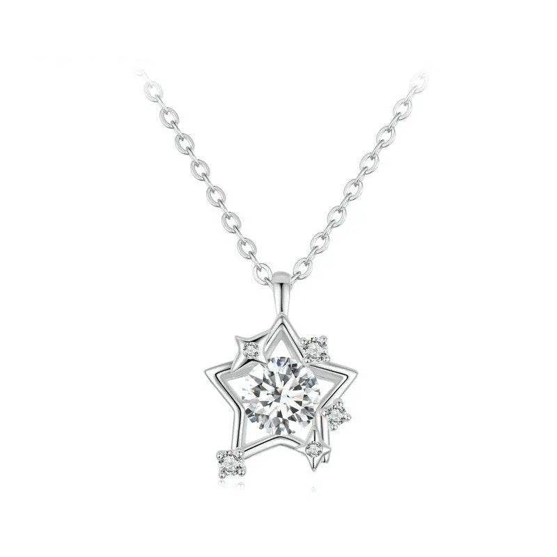 Collier pendentif étoile brillante