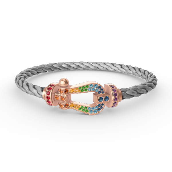 [Shinejoy]FORCE LARGE HORSESHOE  COLORED DIAMOND BRACELET ROSE GOLD