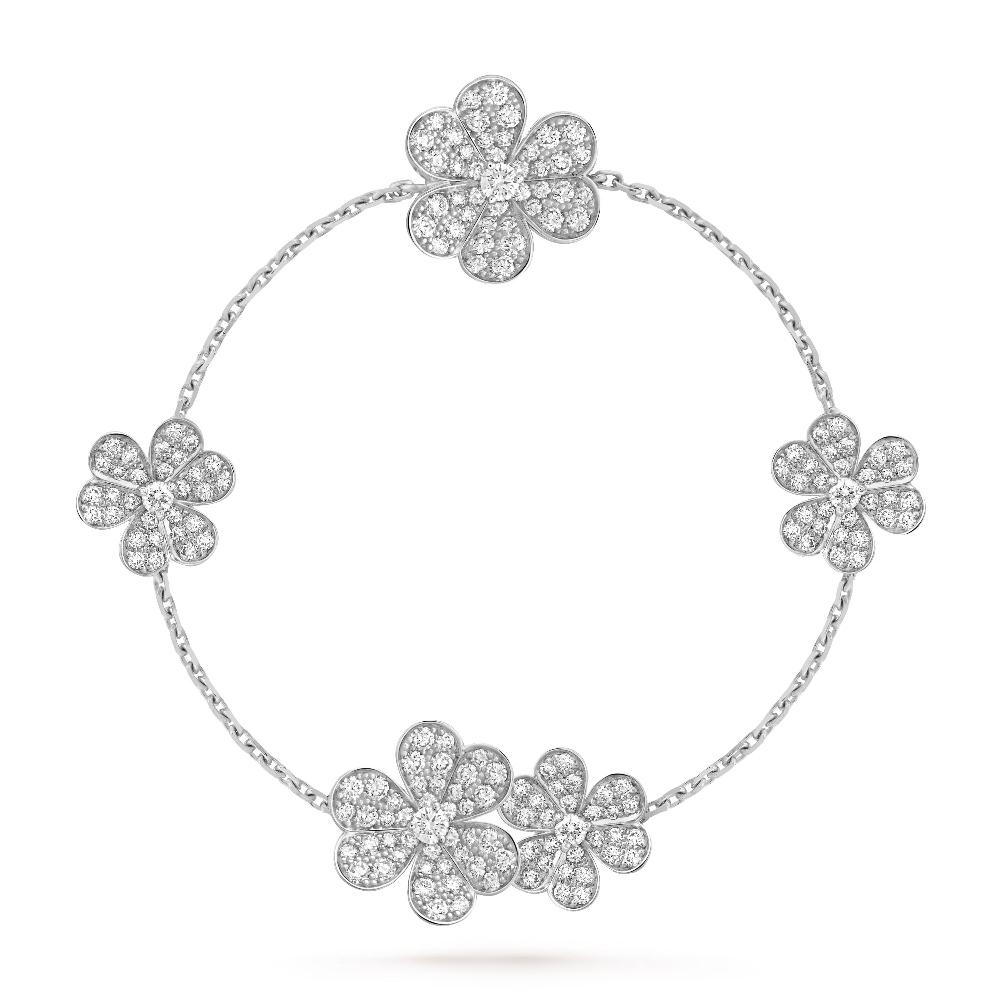 [Shinejoy] BRACELET FRIVOLE ARGENT 5 FLEURS