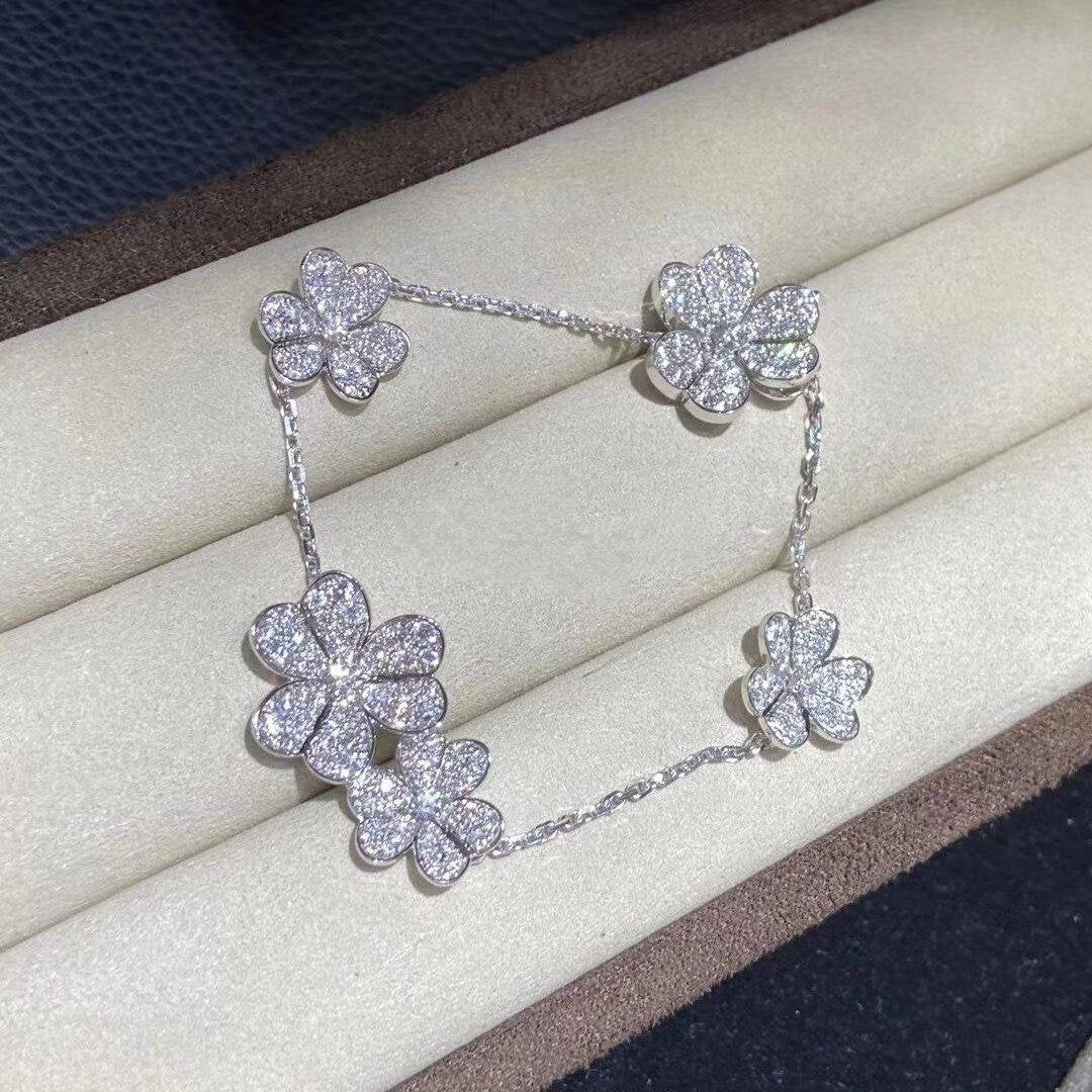 [Shinejoy] BRACELET FRIVOLE ARGENT 5 FLEURS