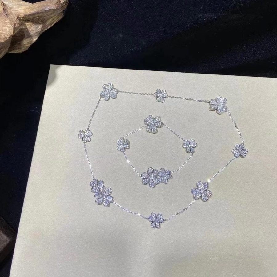 [Shinejoy] BRACELET FRIVOLE ARGENT 5 FLEURS