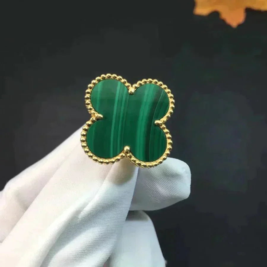 [Shinejoy]CLOVER MALACHITE RING