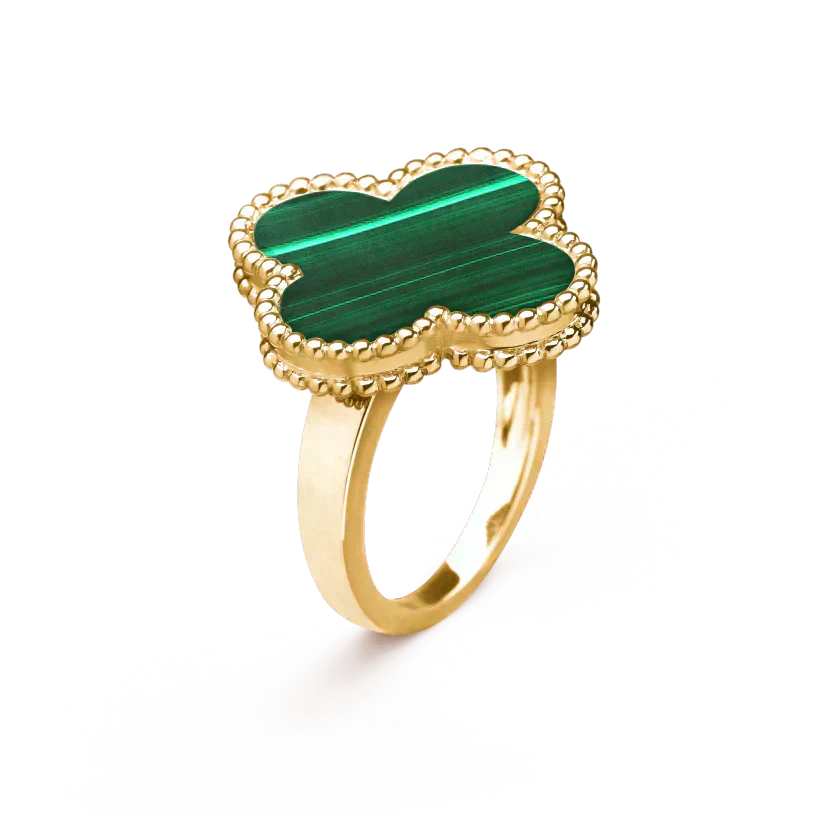 [Shinejoy]CLOVER MALACHITE RING