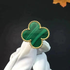 [Shinejoy]CLOVER MALACHITE RING